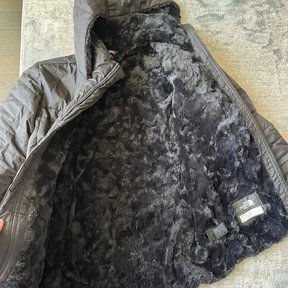 The North Face Girls Mossbud Swirl Parka Black XL 18